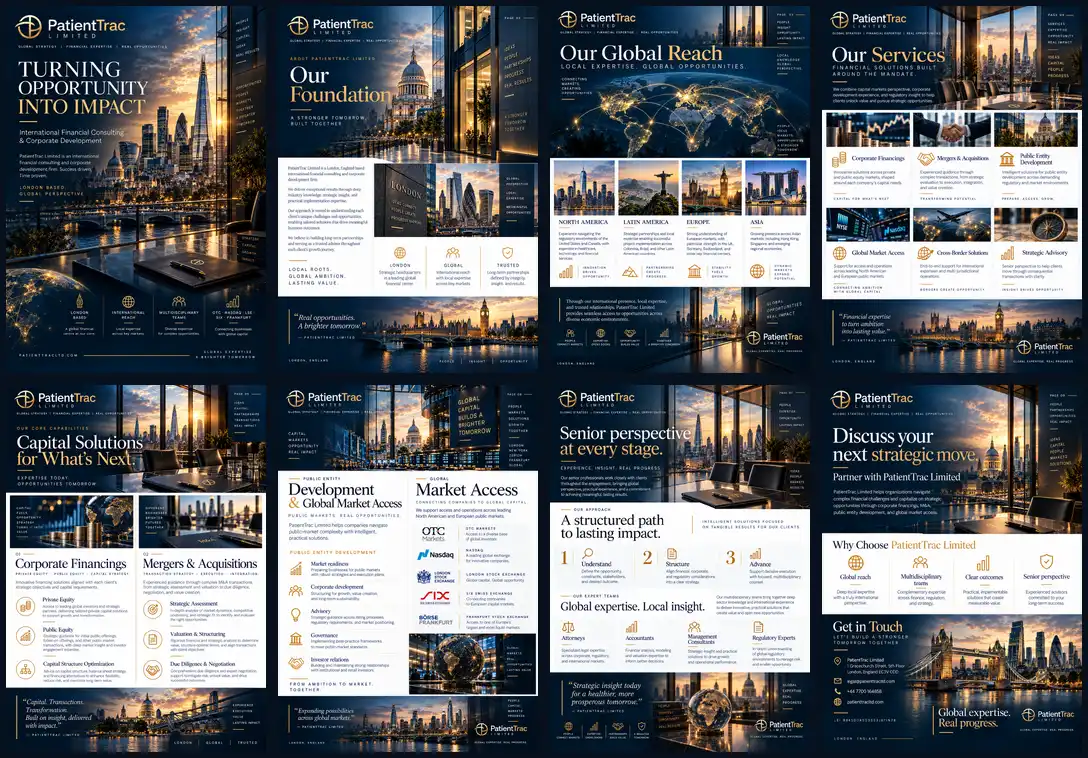 PatientTrac Limited corporate brochure pages